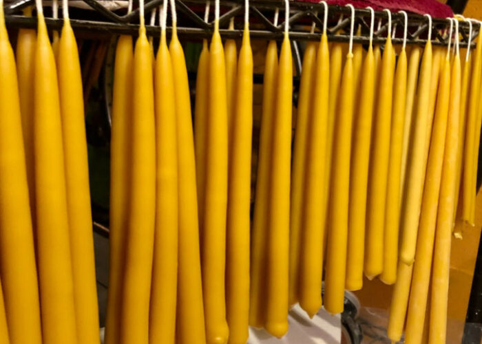 beeswax candles handmade