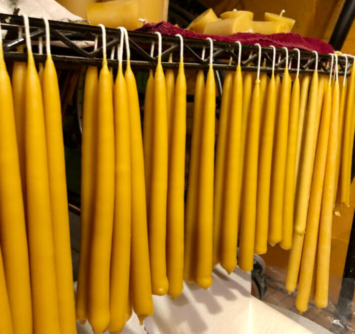 beeswax candles handmade
