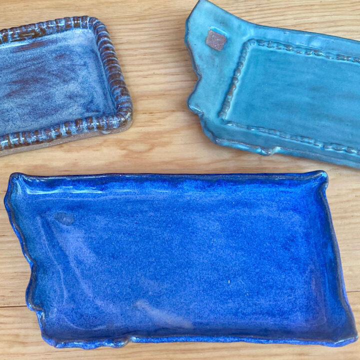 montana shaped keepsake custom made pottery